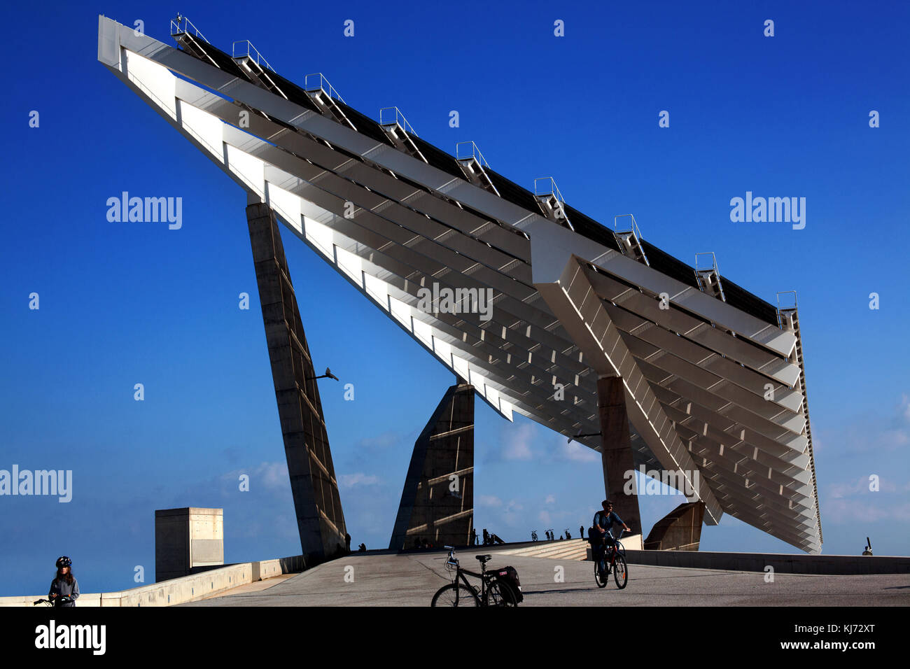 Centrale photovoltaïque Forum, Barcelone, Espagne. Banque D'Images