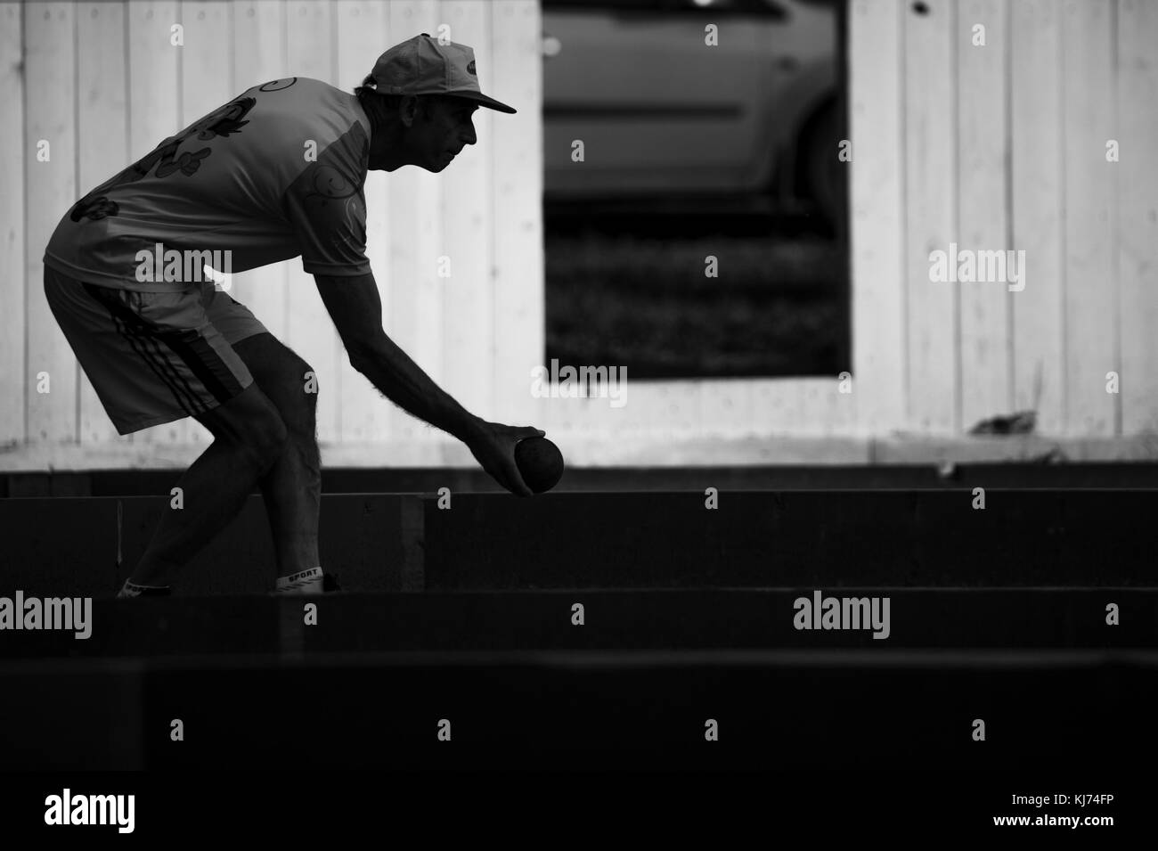 Le plus vieux tournoi de pétanque russe sozidanie raffa Banque D'Images