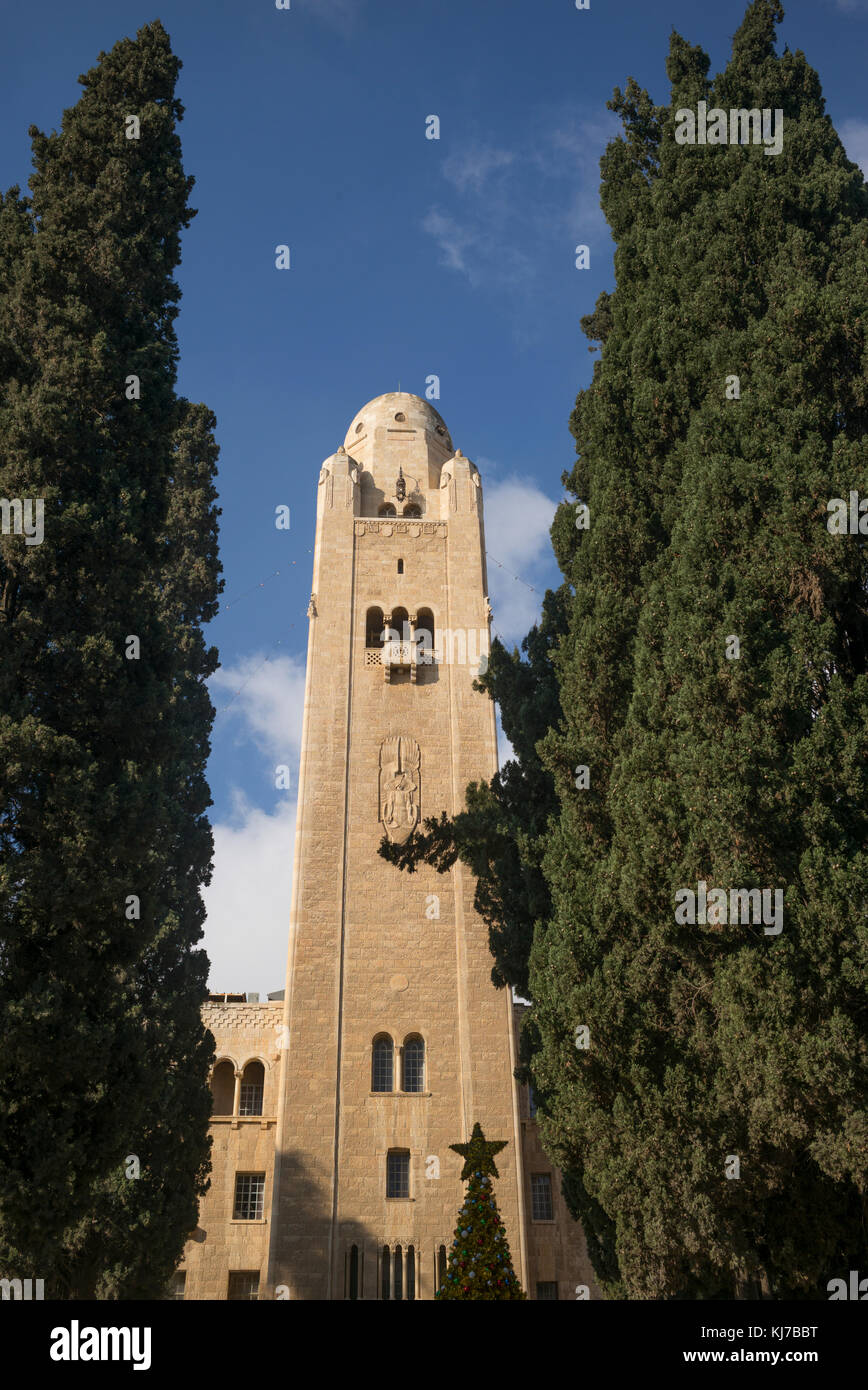 Façade du bâtiment du YMCA International de Jérusalem, Jérusalem, Israël Banque D'Images
