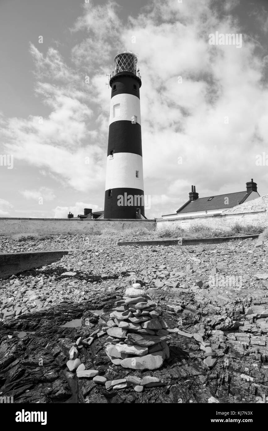 St.Johns point une maison de lumière bien connue en Irlande du Nord Banque D'Images