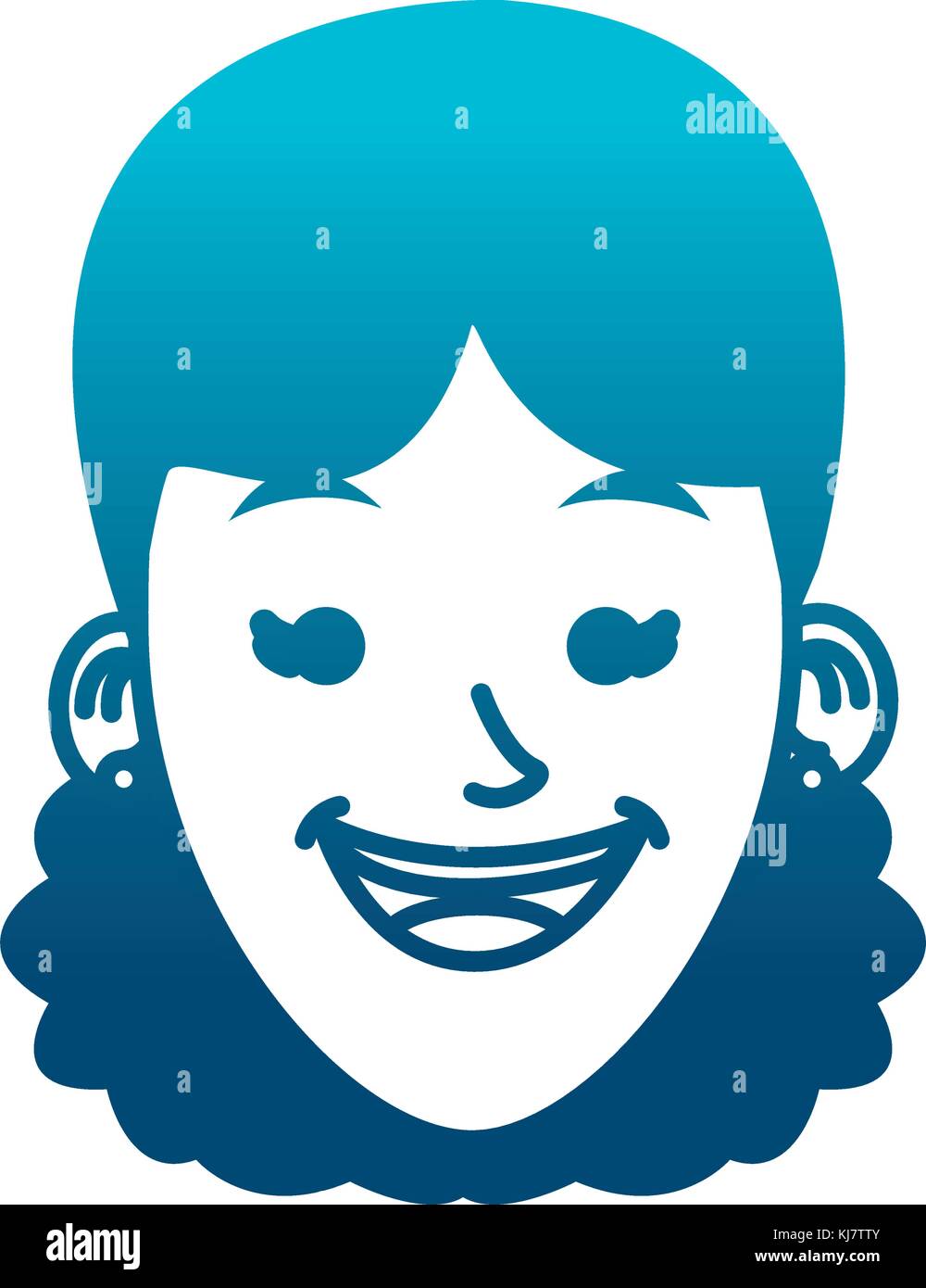 Woman smiling cartoon Illustration de Vecteur