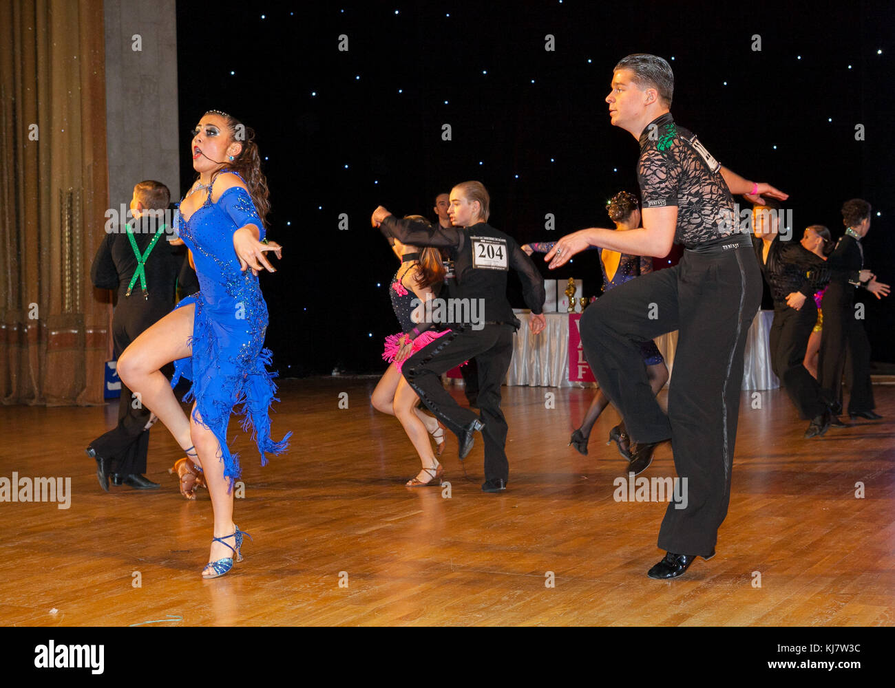 Moscou - le 16 mars : l'âge des enfants non identifiés 14-18 Participer à la danse latino danse artistique sur le championnat européen, organisé par world dance artis Banque D'Images