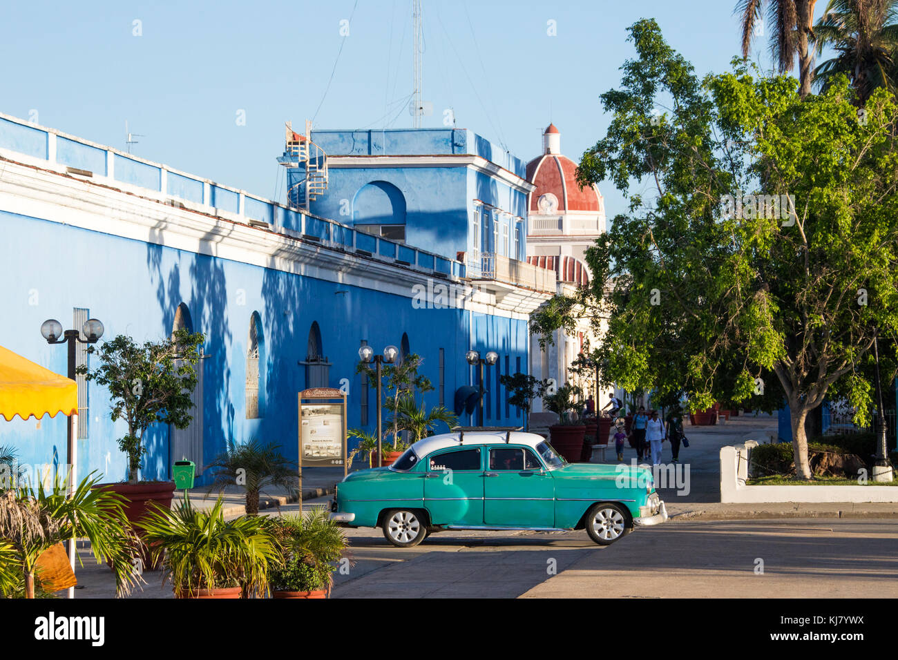 Vintage voiture américaine, Cienfuegos, Cuba Banque D'Images
