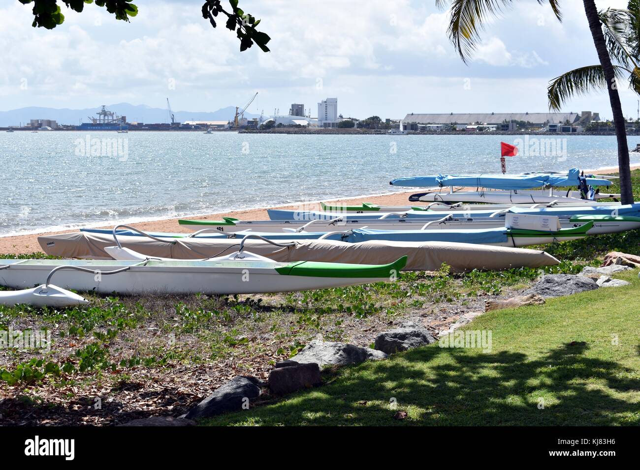 Des stabilisateurs au strand townsville Banque D'Images