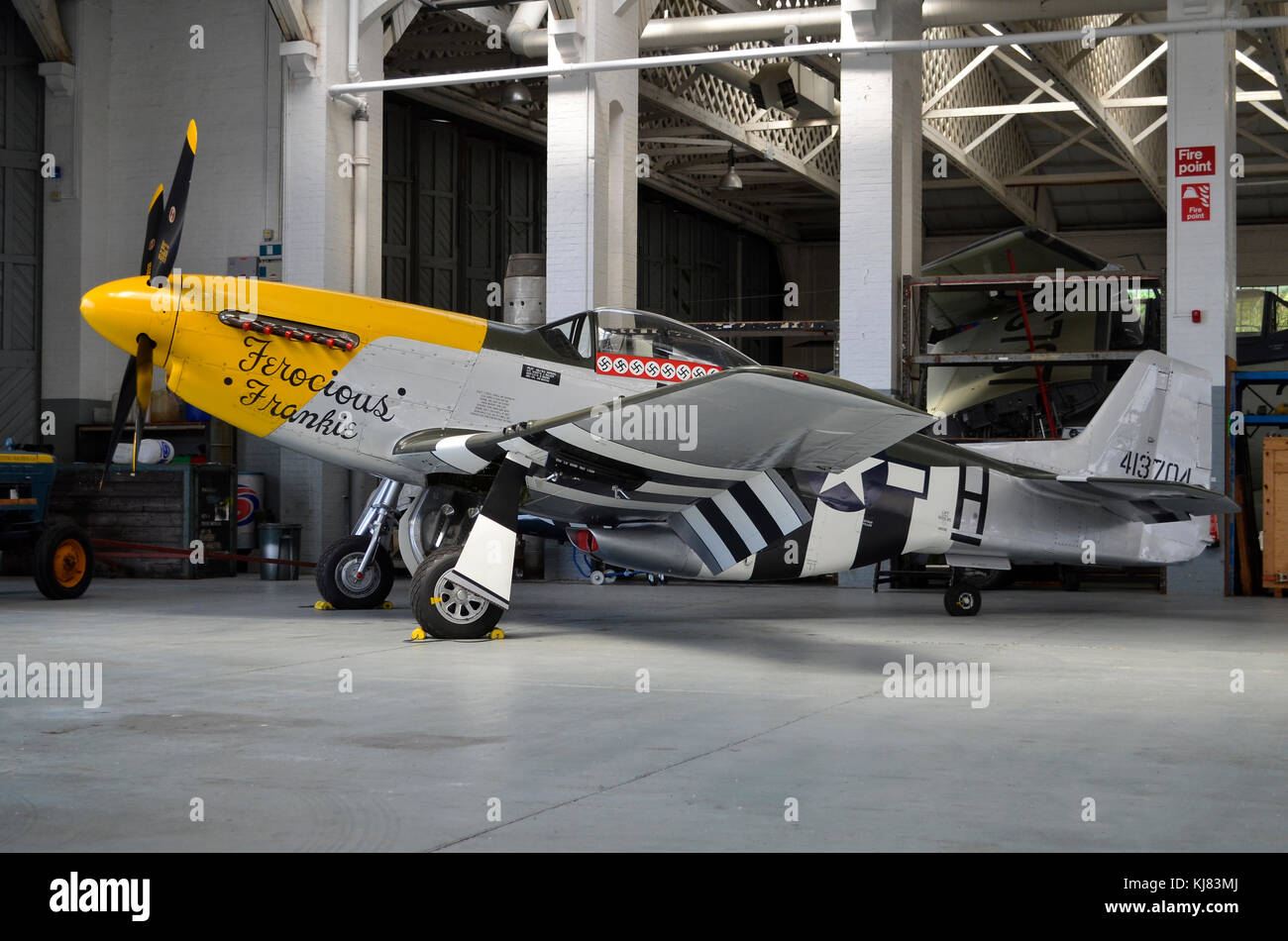 North American P-51D Mustang, Ferrocioius Frankie, marquage de l'USAAF, Duxford, UK. Banque D'Images