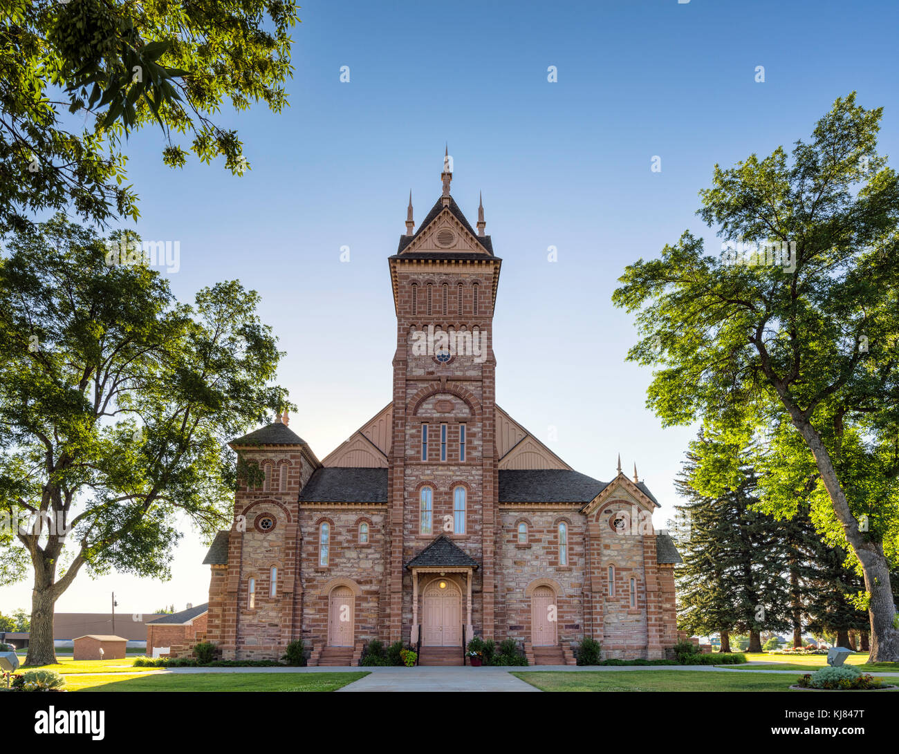 Mormon Tabernacle, Église Historique De Paris, Bear Lake Valley, Oregon Trail Bear Lake Scenic Byway, Idaho, États-Unis Banque D'Images