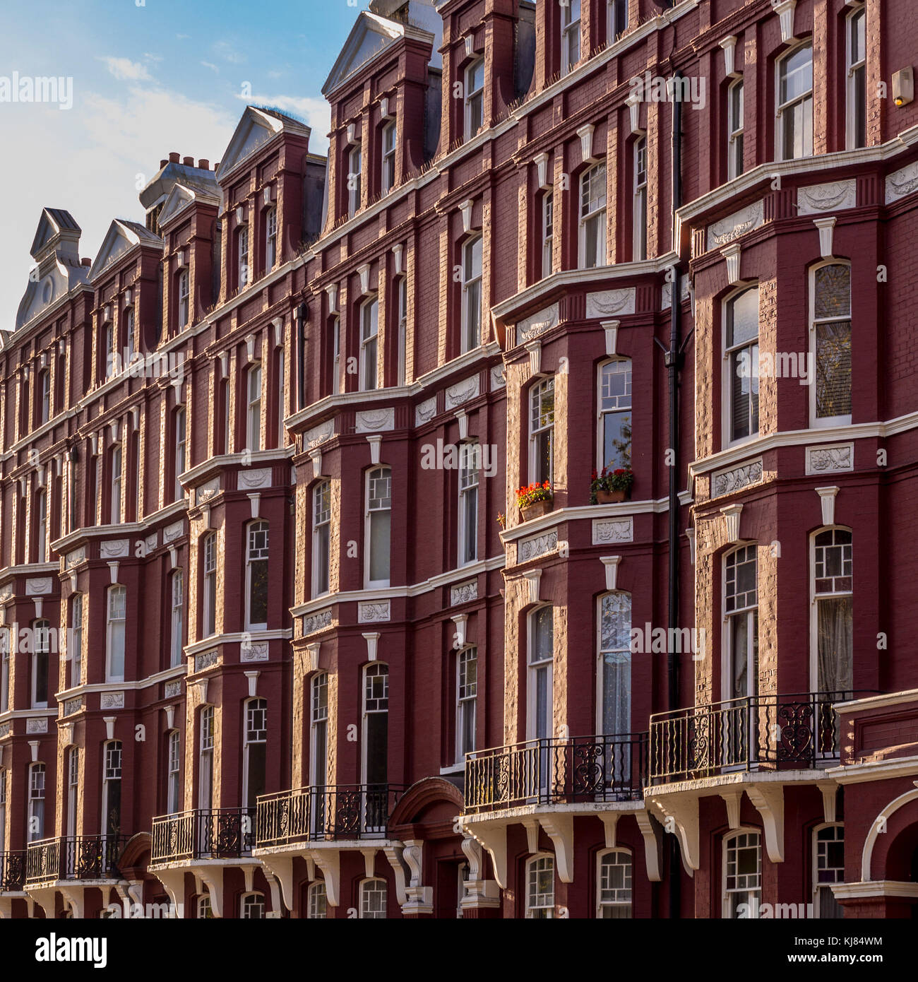 Maisons et appartements traditionnels London, Londres, Royaume-Uni. Banque D'Images