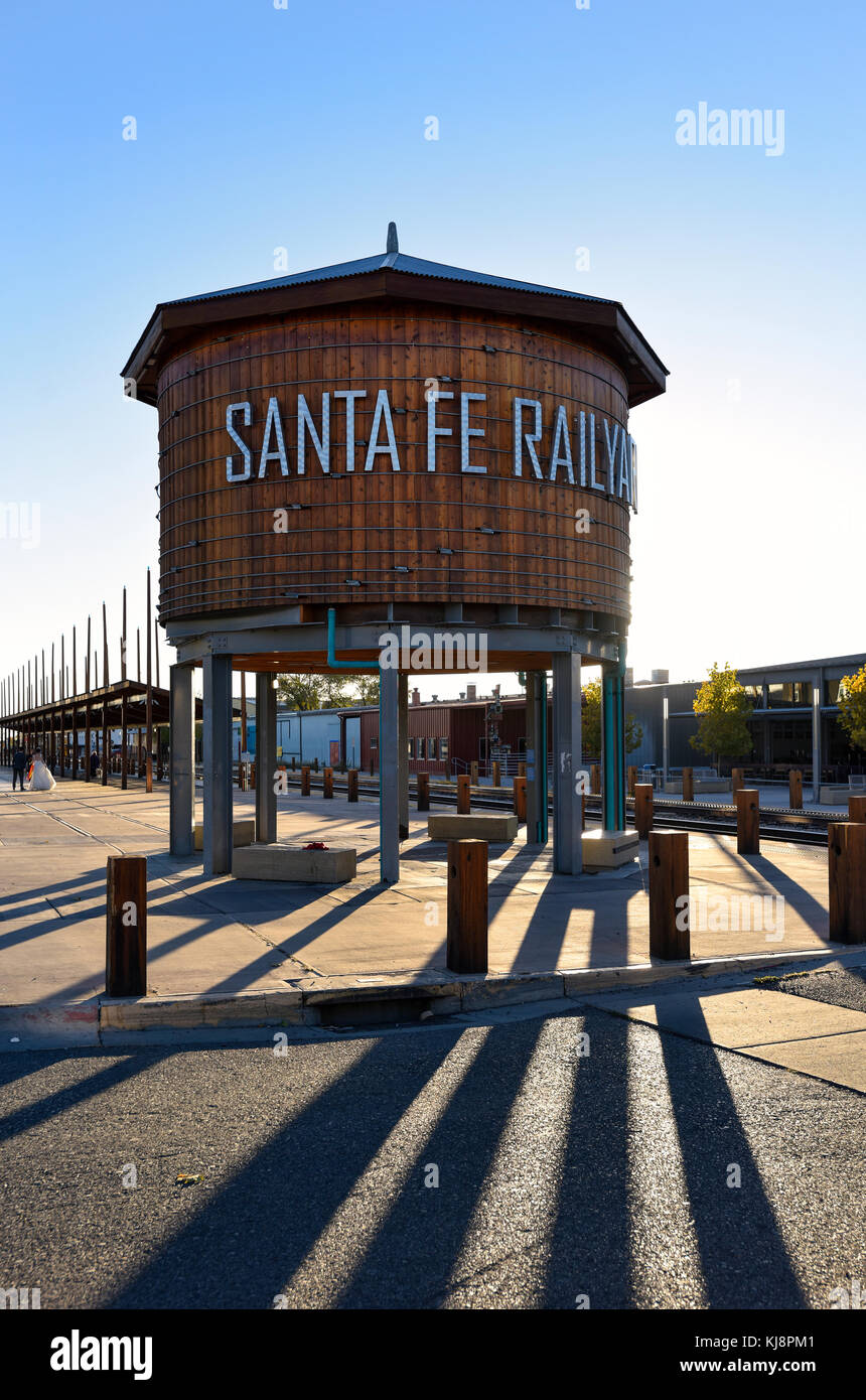 Gare de Santa Fe Water Tower, Santa Fe, Nouveau Mexique Banque D'Images