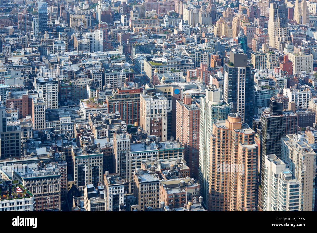 New York City Manhattan vue aérienne, gratte-ciel fond Banque D'Images