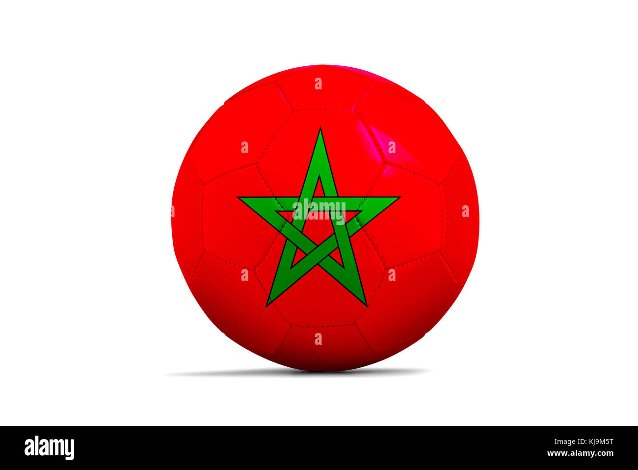 Ballon de soccer isolé avec drapeau de l'équipe, la Russie en 2018. Le Maroc Banque D'Images