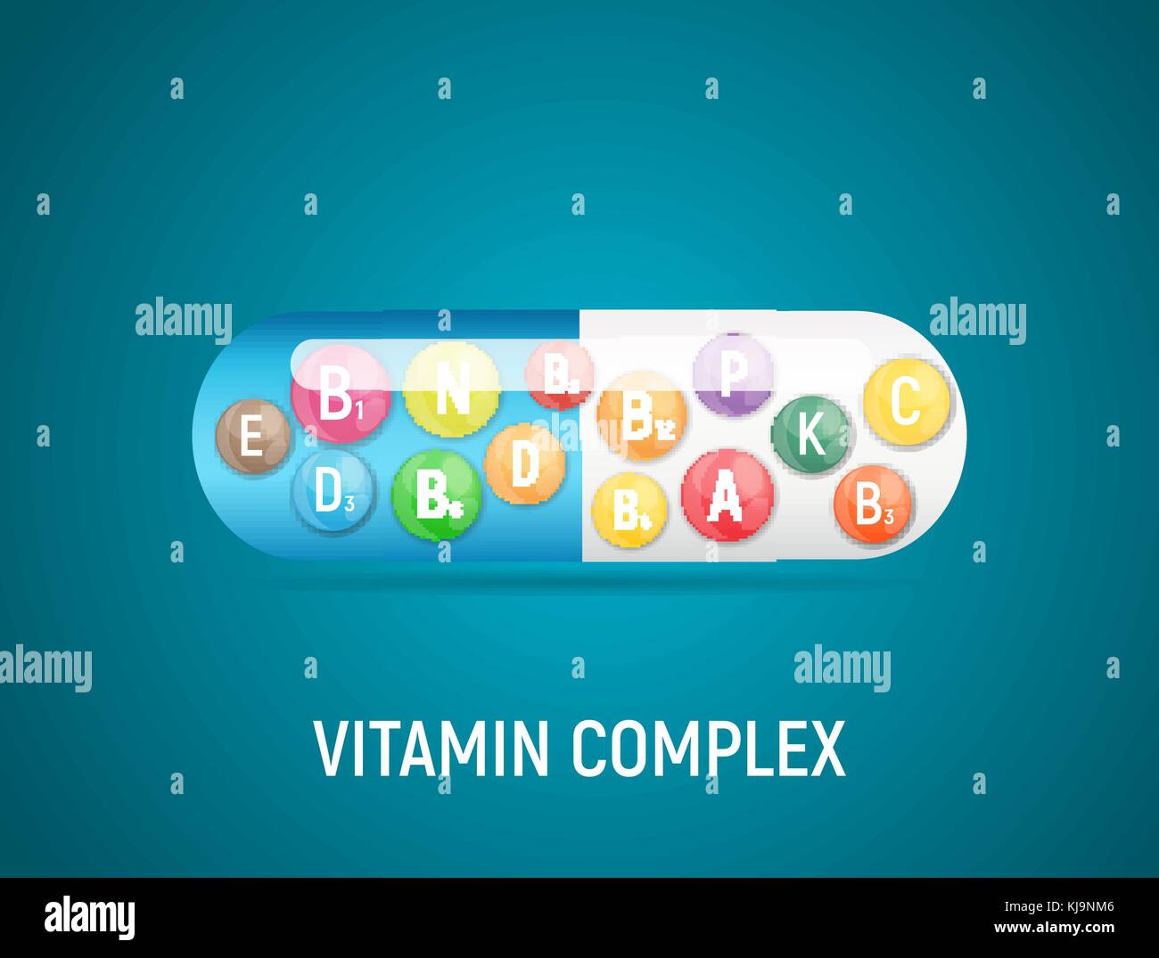 Complexe d'antioxydants et vitamines. vector illustration Illustration de Vecteur