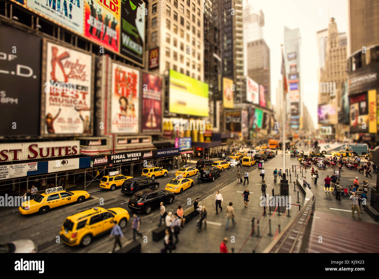 Motion dans les rues de New York City Banque D'Images