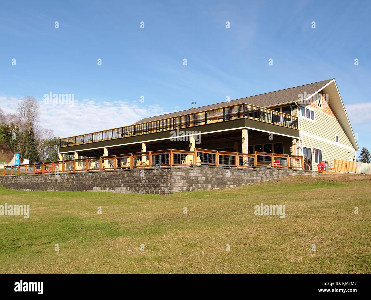 Lake Placid, New York, USA. Novembre 4, 2017. Le centre de formation de déposer au saut à ski aux Jeux olympiques de Lake Placid complexes , new york Banque D'Images