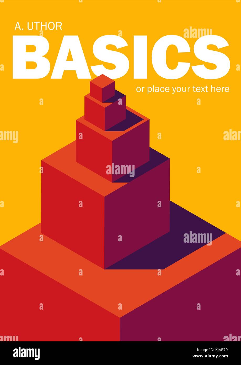 Couverture du livre concept créatif. science-fiction ou non-fiction. milieu siècle style design. applicables pour des livres, des affiches, des pancartes etc. fichier en couches. Illustration de Vecteur