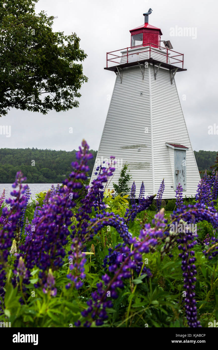 Belyeas Point Lighthouse au Nouveau-Brunswick. Nouveau-brunswick, Canada. Banque D'Images