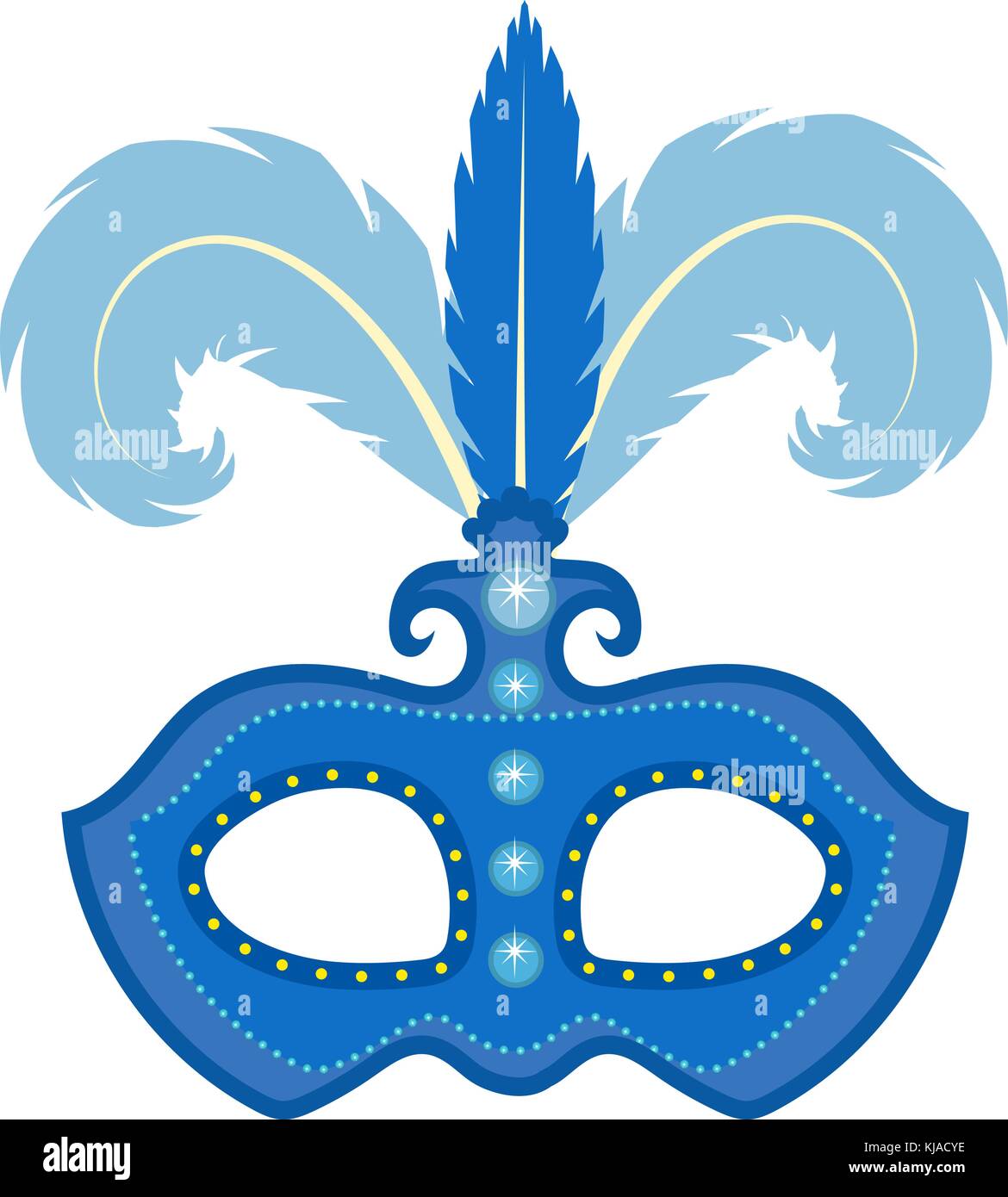 L'icône de masque de carnaval, télévision, cartoon style. masquerade, vacances fête concept. isolé sur fond blanc. vector illustration. Illustration de Vecteur