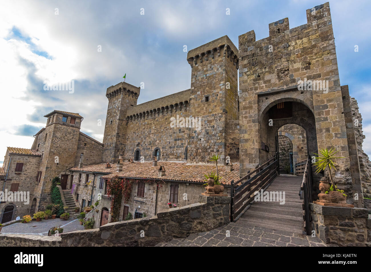 Bolsena (Italie) - la ville médiévale avec château sur le lac de Bolsena, région du Latium, Italie centrale Banque D'Images