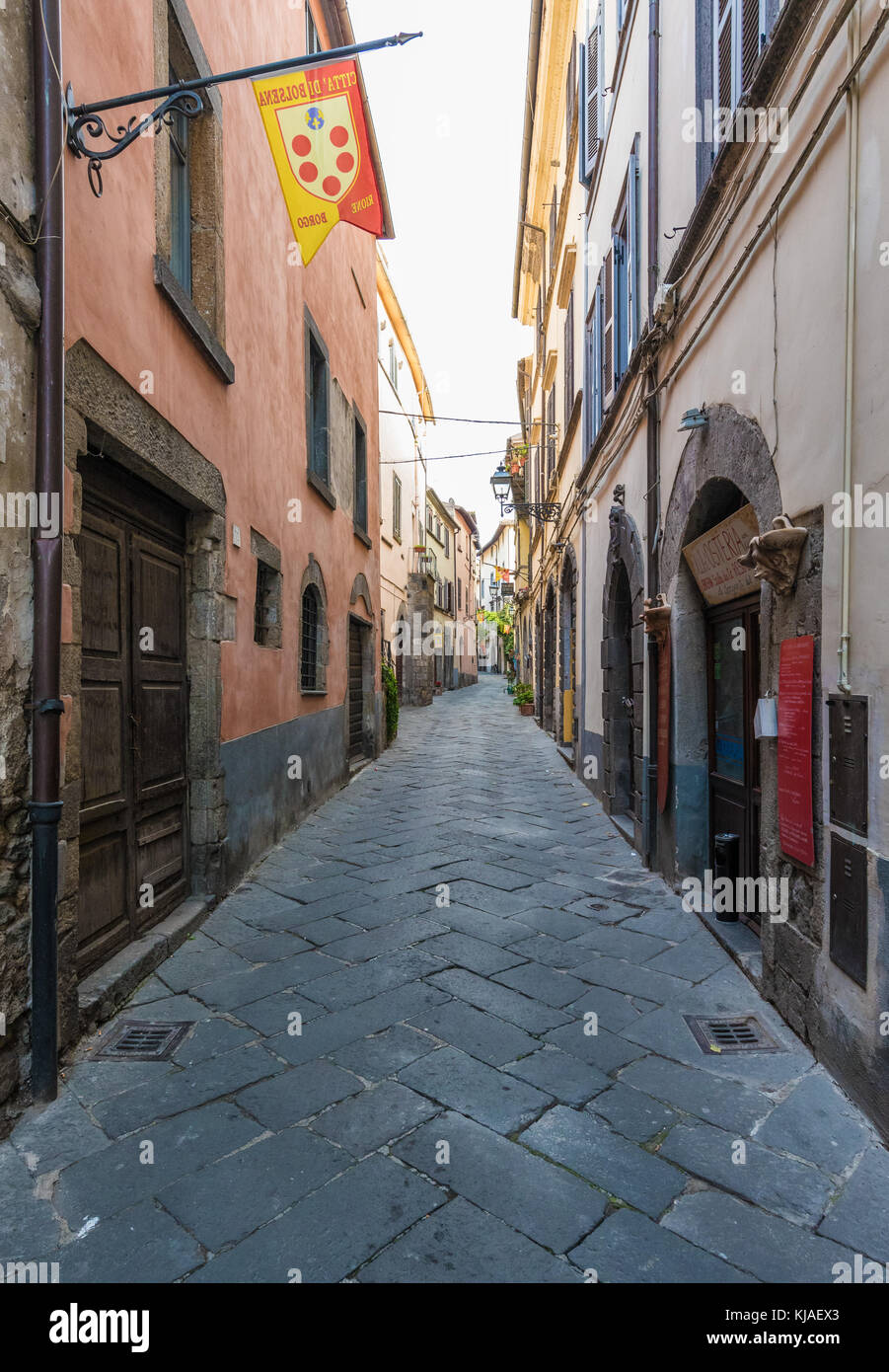 Bolsena (Italie) - la ville médiévale avec château sur le lac de Bolsena, région du Latium, Italie centrale Banque D'Images