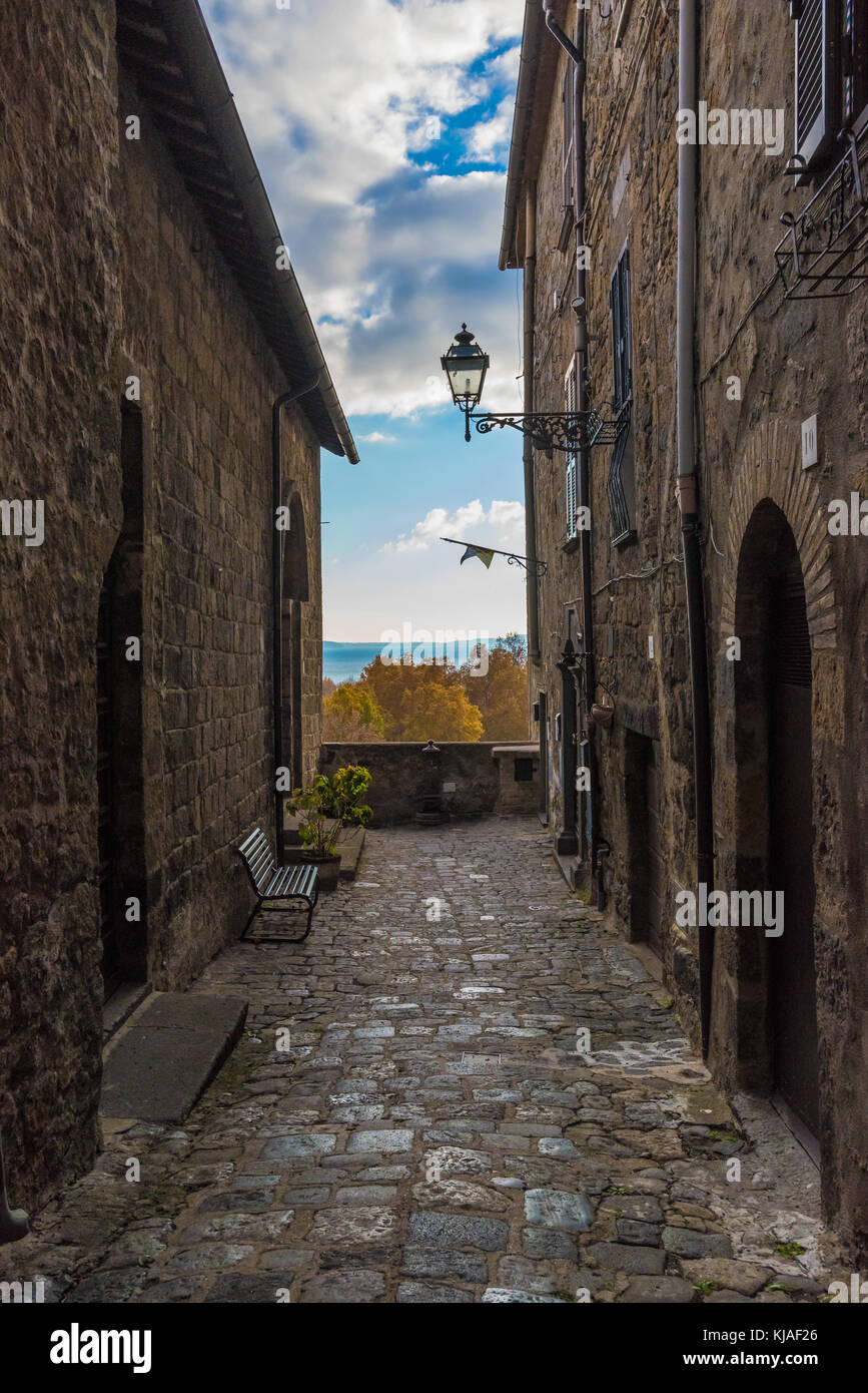 Bolsena (Italie) - la ville médiévale avec château sur le lac de Bolsena, région du Latium, Italie centrale Banque D'Images