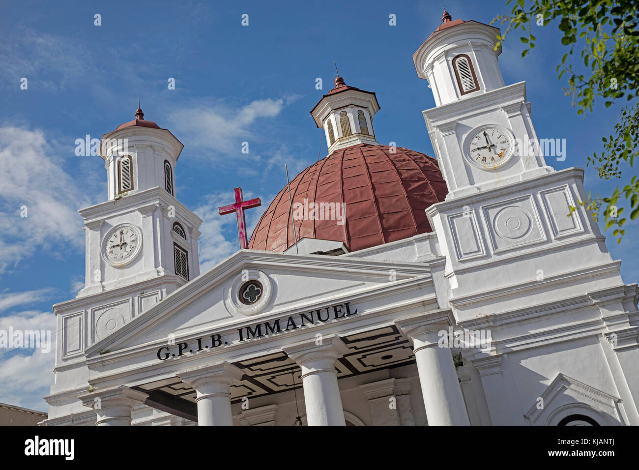 Église protestante de l'ouest de l'Indonésie semarang immanuel / blenduk gereja blenduk / église de Semarang, central java, Indonésie Banque D'Images