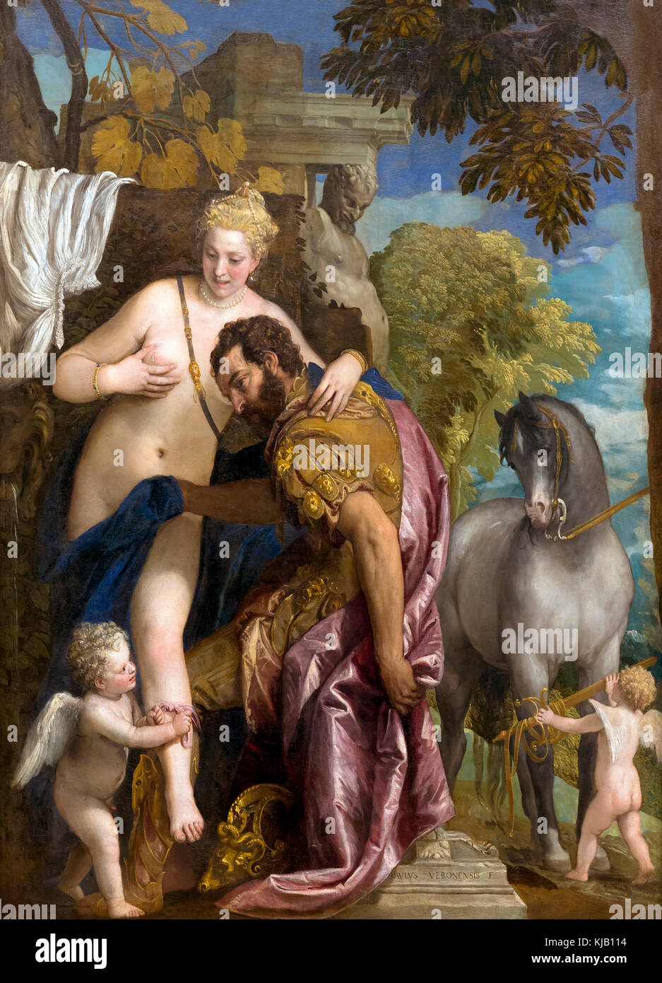 Mars et Vénus Unis par Amour, Paolo Veronese, 1570, Metropolitan Museum of Art, Manhattan, New York City, Etats-Unis, Amérique du Nord Banque D'Images