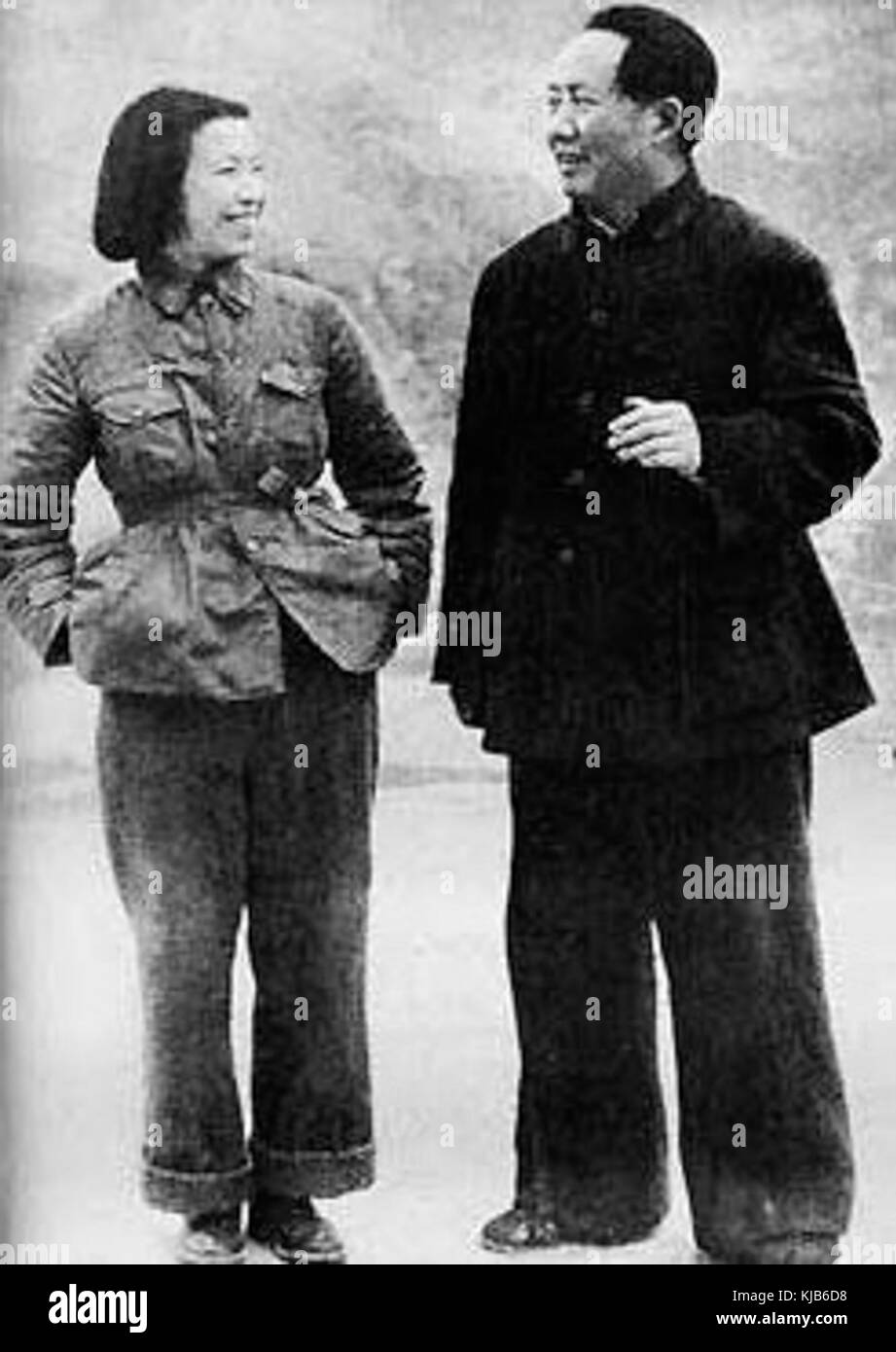 Les jeunes Jiang Qing et Mao3 Banque D'Images