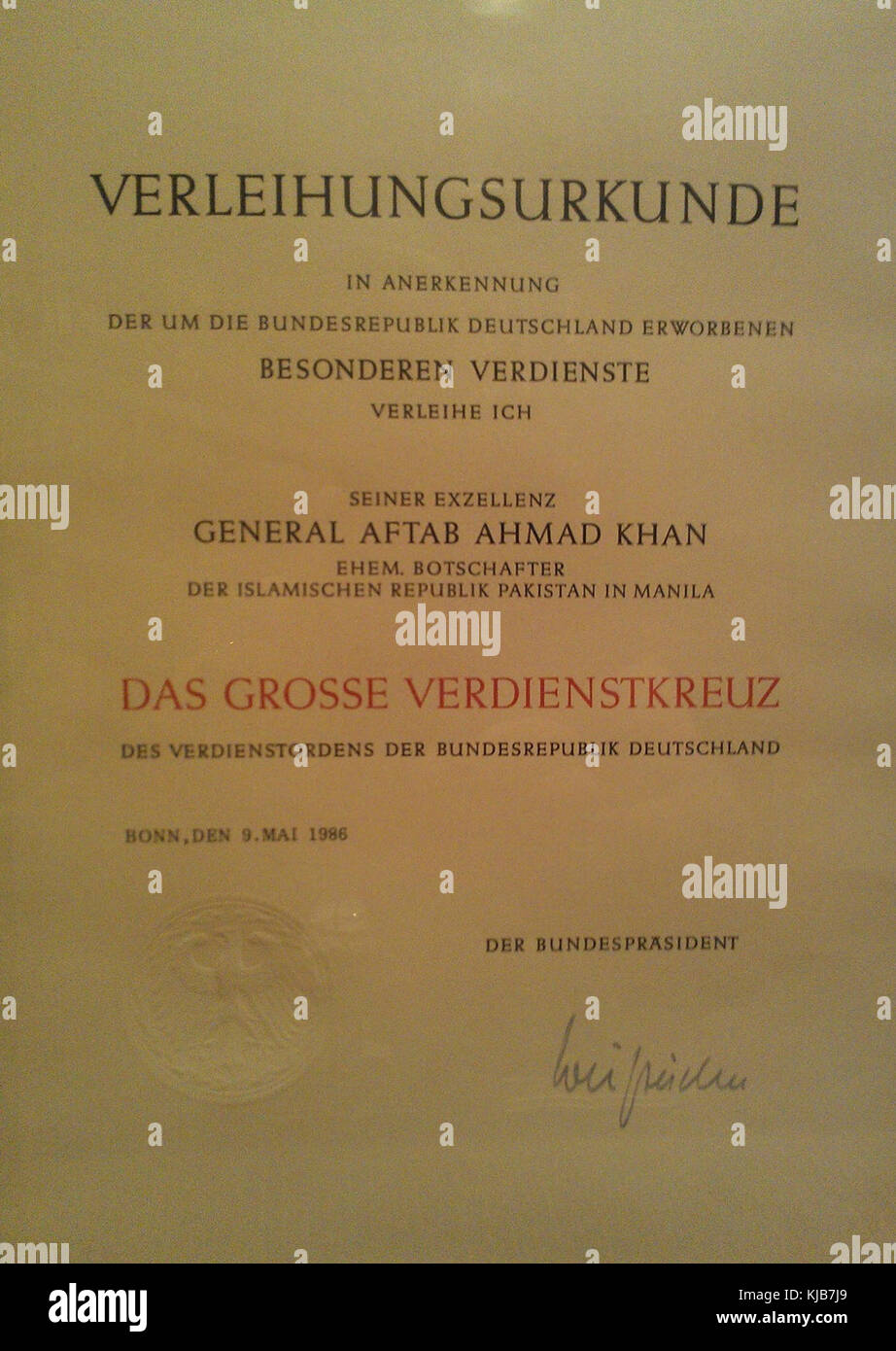 Citation de grosses Deutsche Verdienst Kreuz Banque D'Images