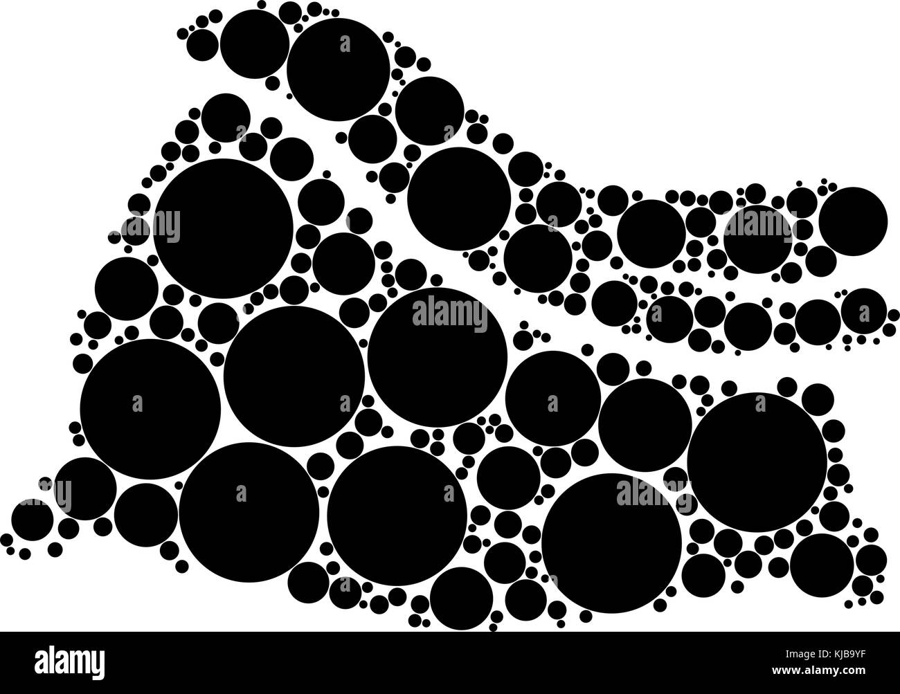 Sac santa empiècement isolé sur fond whhite Illustration de Vecteur