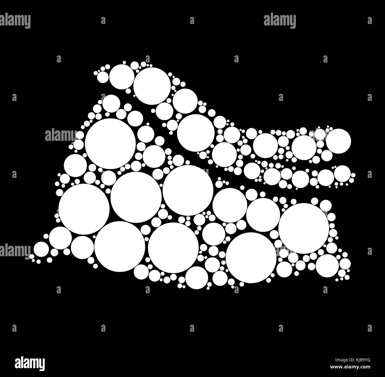Sac santa empiècement isolé sur fond whhite Illustration de Vecteur