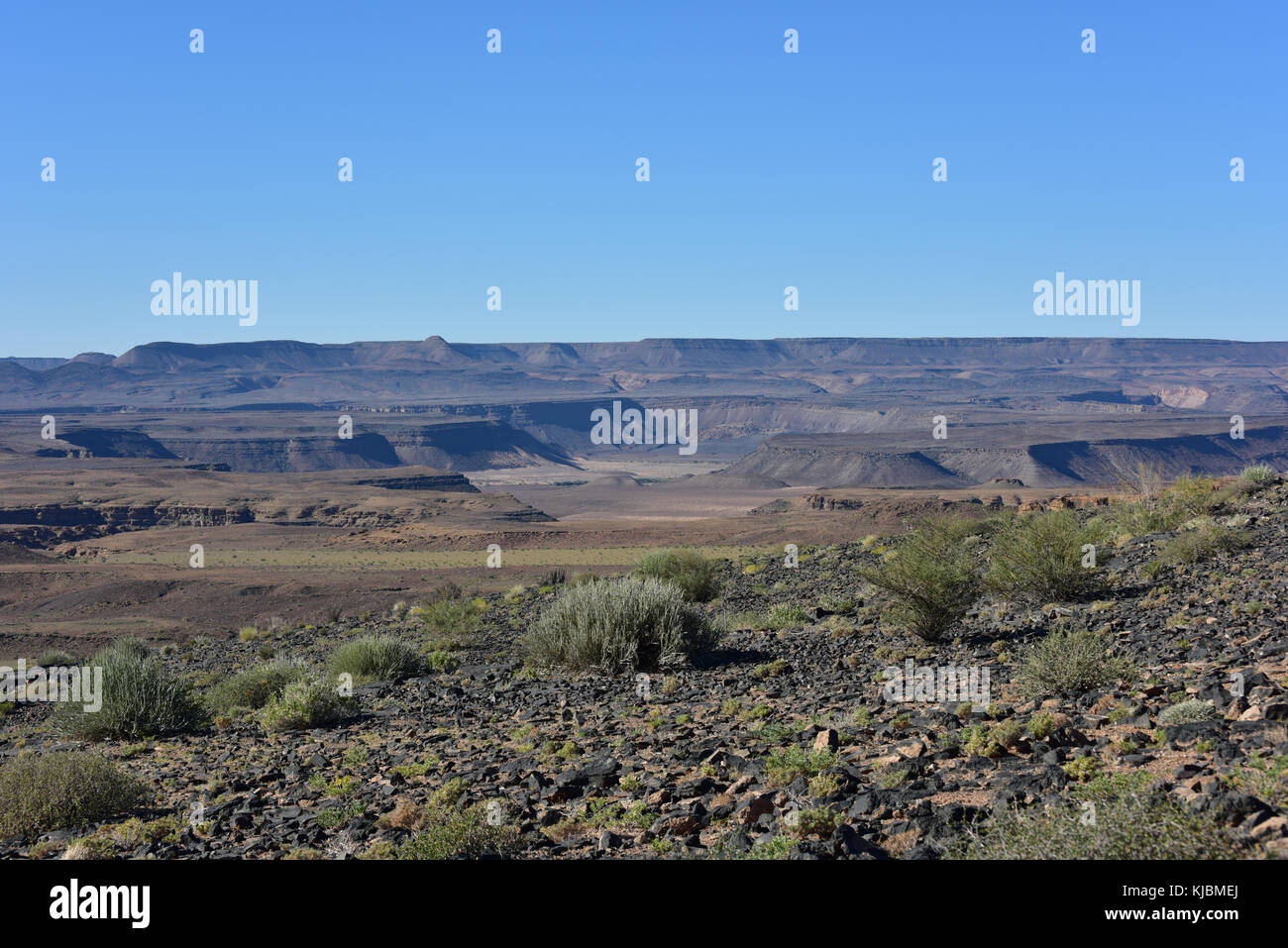 Fish River Canyon en Namibie, l'Afrique. c'est le plus grand canyon en Afrique. Banque D'Images