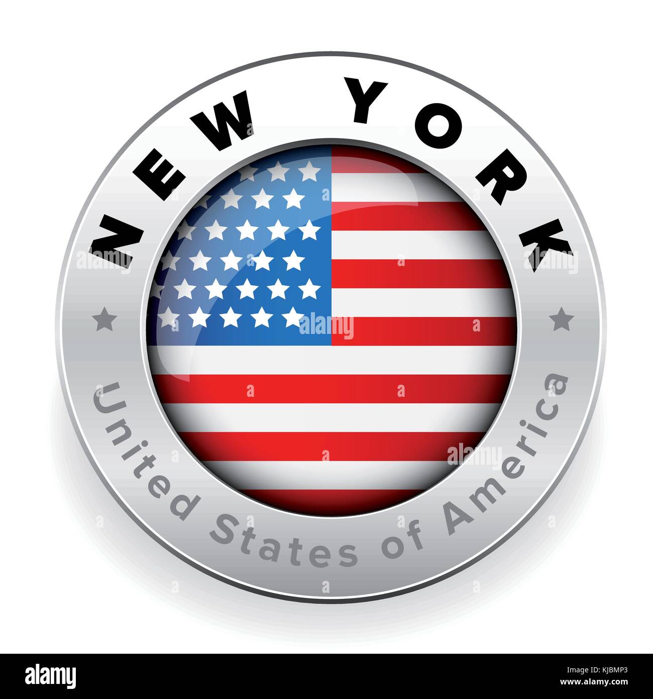 New York usa badge Illustration de Vecteur