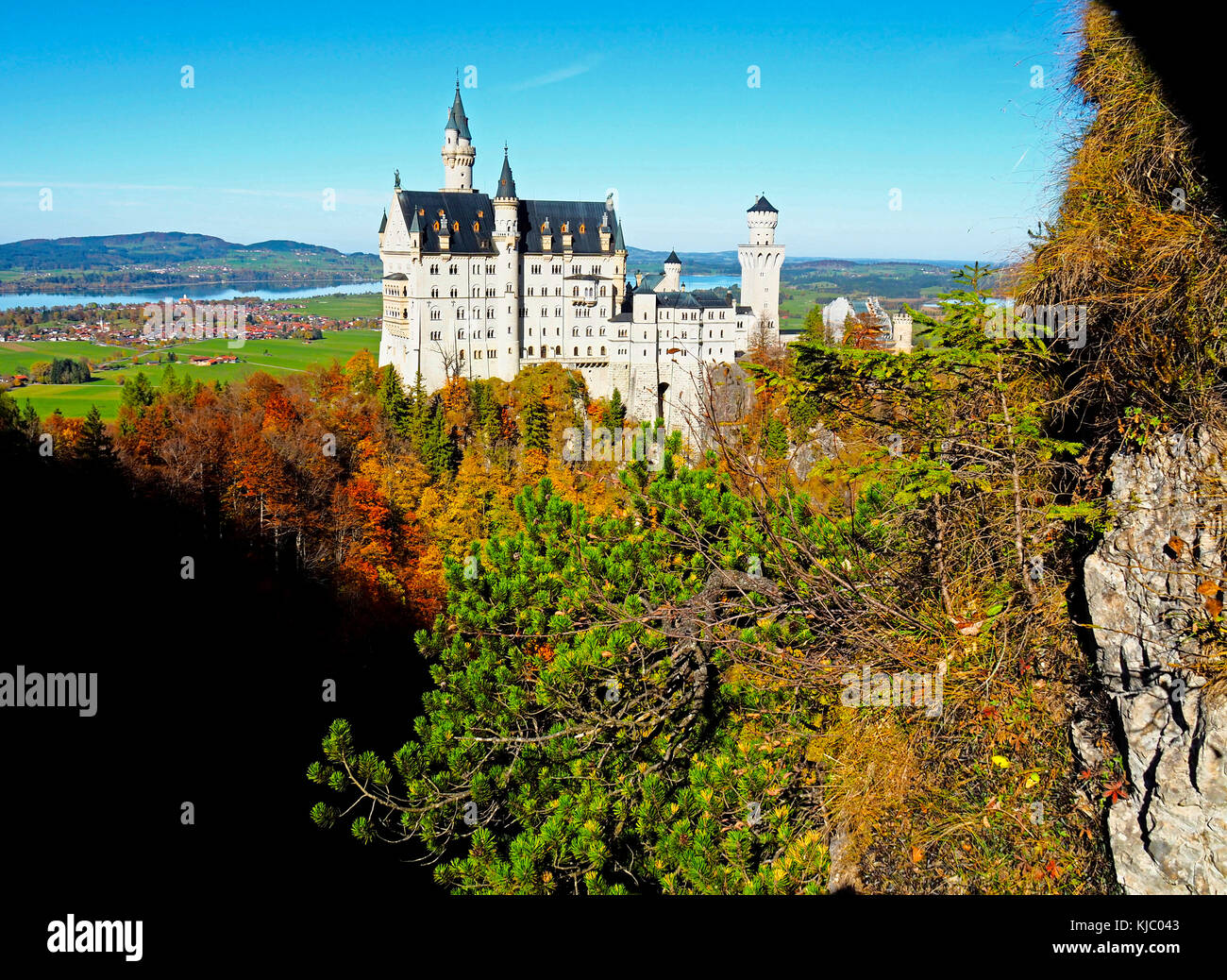 Mad King Ludwig's château de Neuschwanstein en Bavière, Allemagne. Banque D'Images