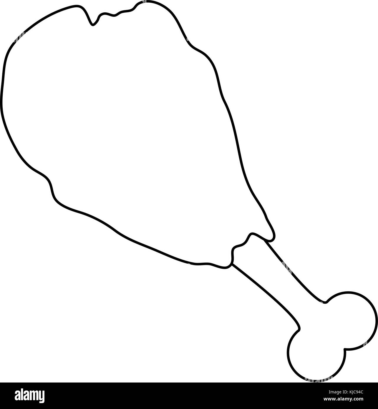 La cuisse de poulet Illustration de Vecteur