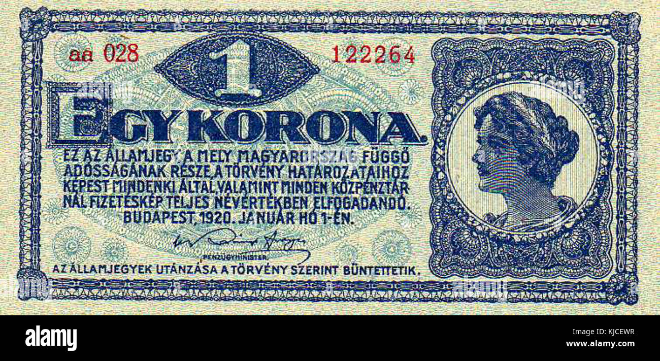 HUK 1 1920 Avers Banque D'Images