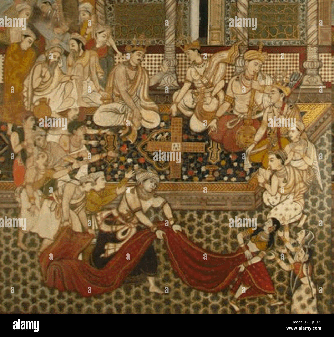 Illustration du persan Mahabharata Banque D'Images