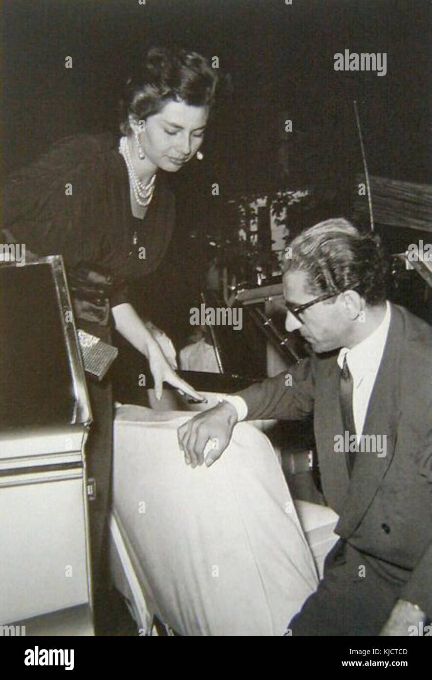 Mohammadreza pahlavi et soraya esfandiary Banque D'Images