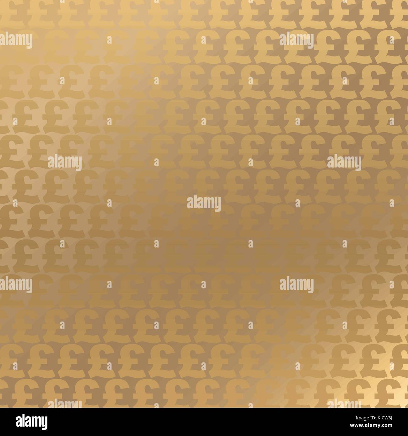 Golden Livre Sterling symbole de devise. Fond or brillant. Vector illustration. Illustration de Vecteur