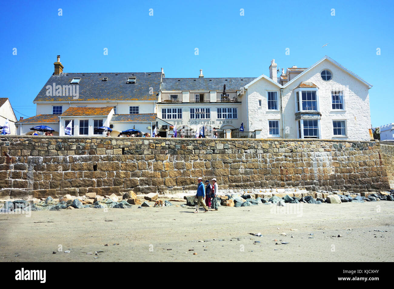 La Godolphin arms a seaside pub à marazion à Cornwall, Angleterre, Grande-Bretagne, Royaume-Uni, Banque D'Images