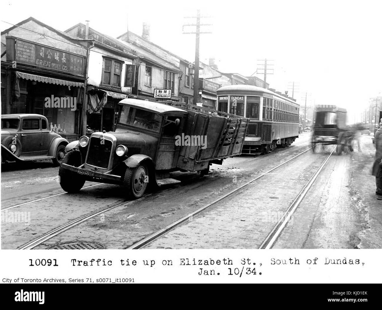 Elizabeth Street, au sud de la rue Dundas Banque D'Images