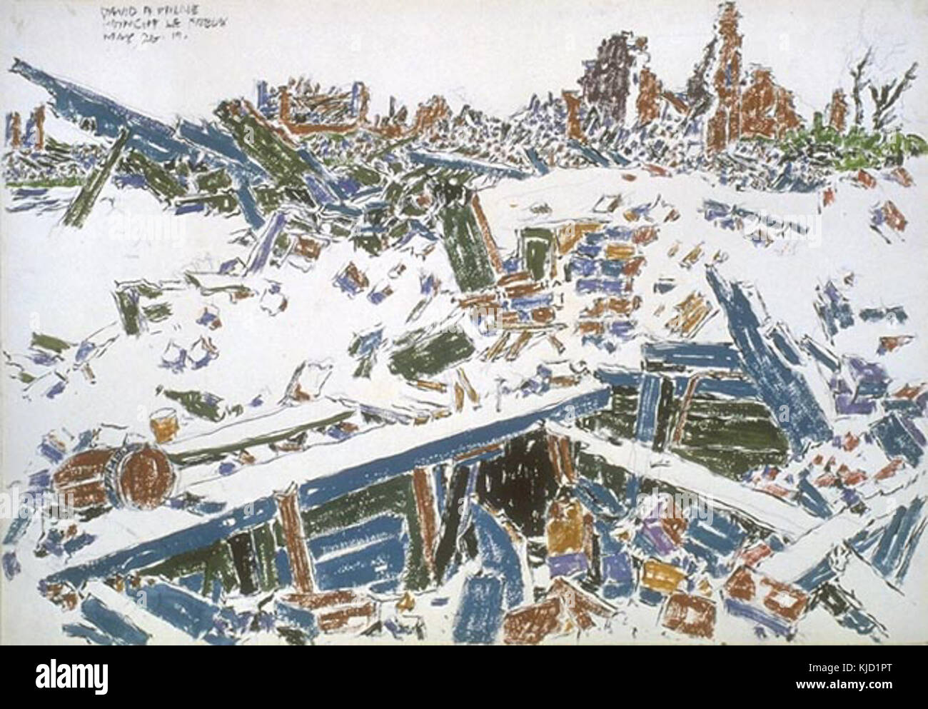 David Milne Entrée de Cave à l'abri dans Monchy le Preux Banque D'Images