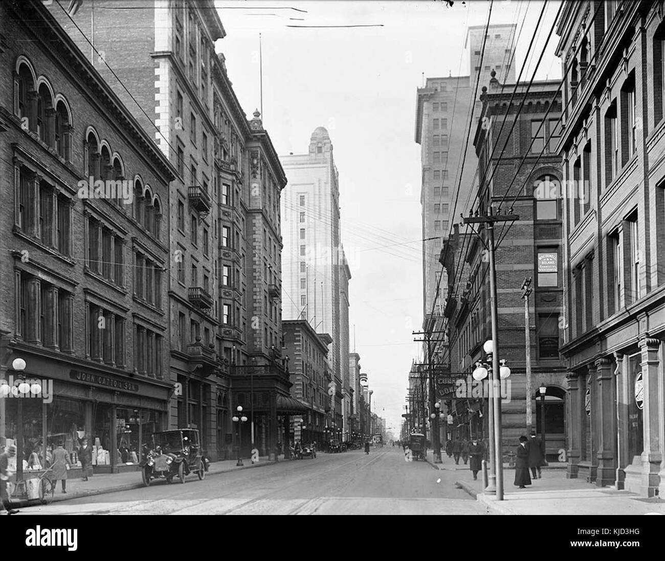 King Street, à l'ouest de la John Catto et fils store est de la rue Yonge Banque D'Images