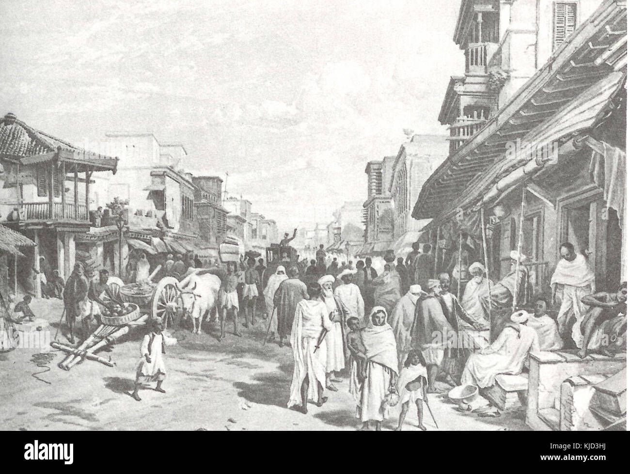 Kolkata Chitpore Road old Banque D'Images