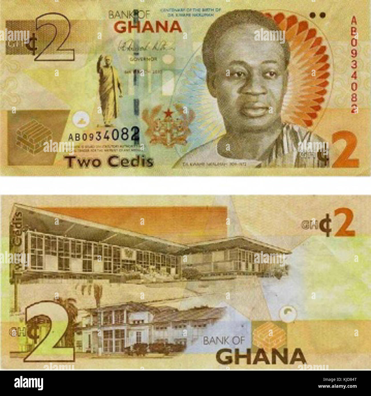 2 Ghana cedis Banque D'Images
