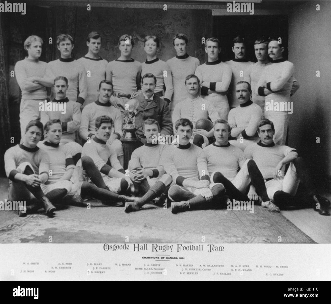 L'Osgoode Hall rugby football team champions du Canada 1891 Banque D'Images