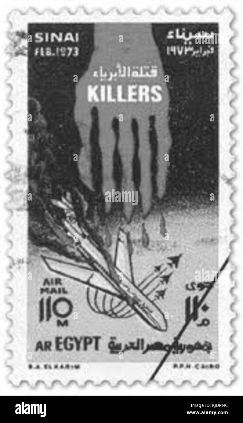 Sinai downing de plan Février 1973 Libyian Banque D'Images