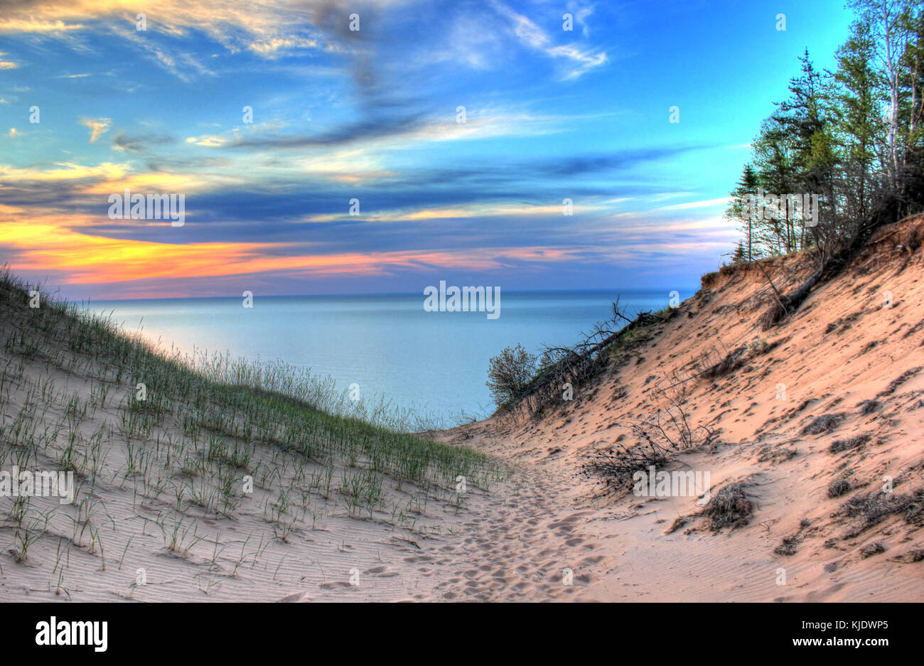 Michigan gfp Pictured Rocks National Lakeshore lac supérieur entre les dunes Banque D'Images