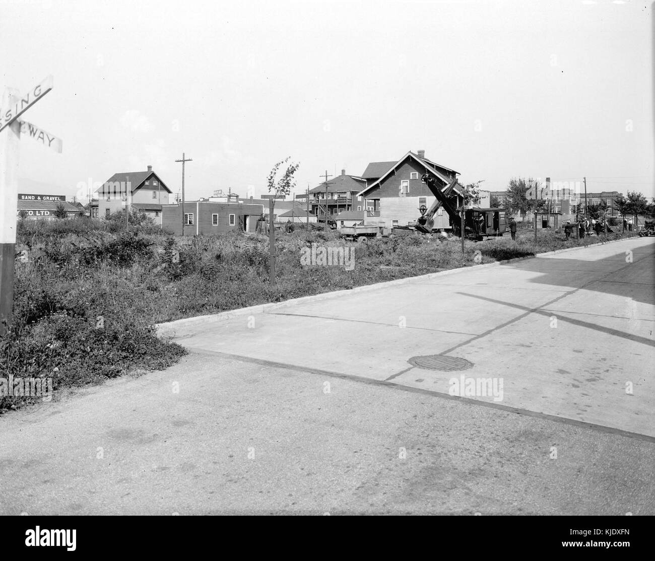 Le Manège militaire de Vancouver 1932 Bessborough excavation Banque D'Images