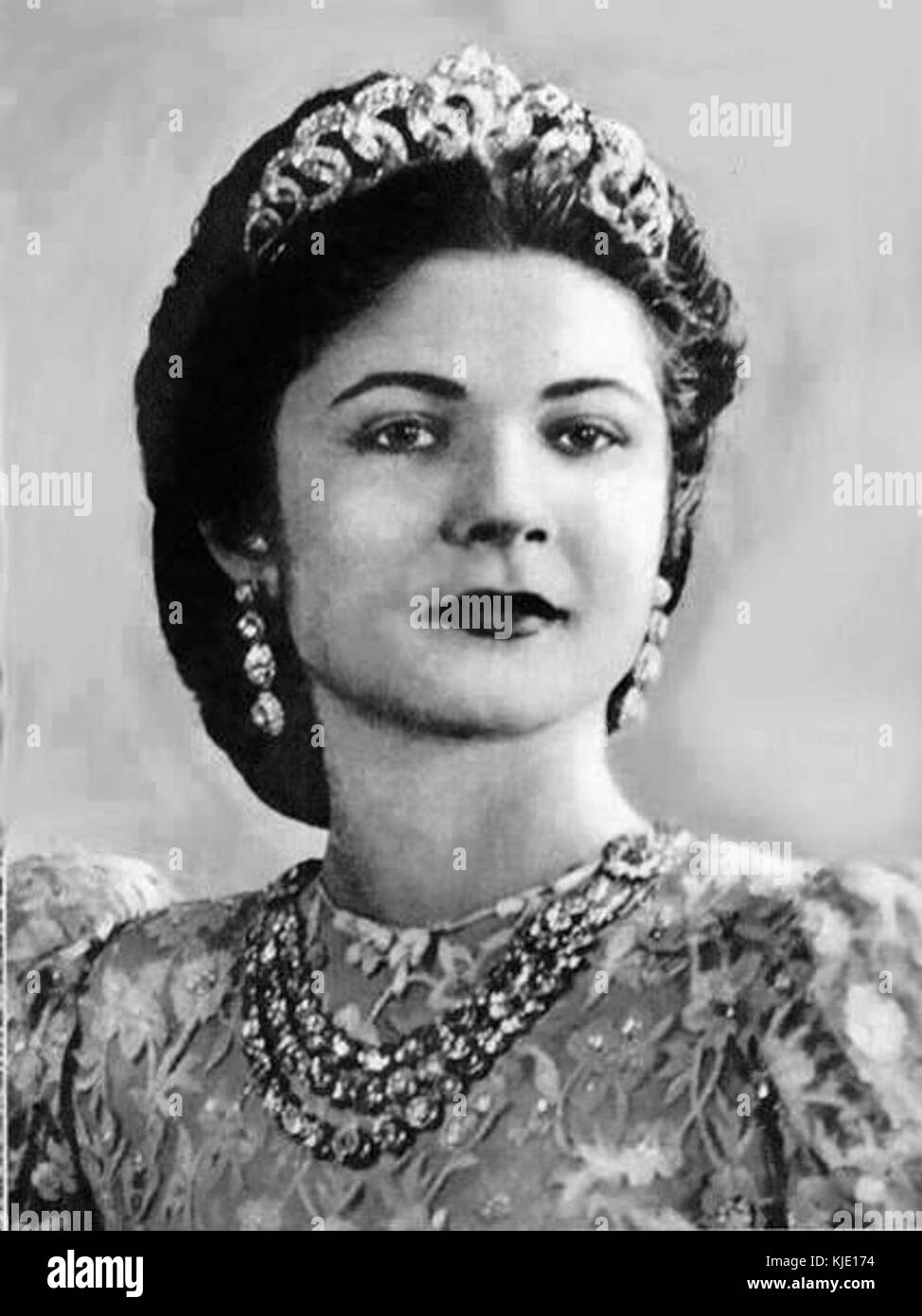 La Reine Farida d'Égypte. Banque D'Images