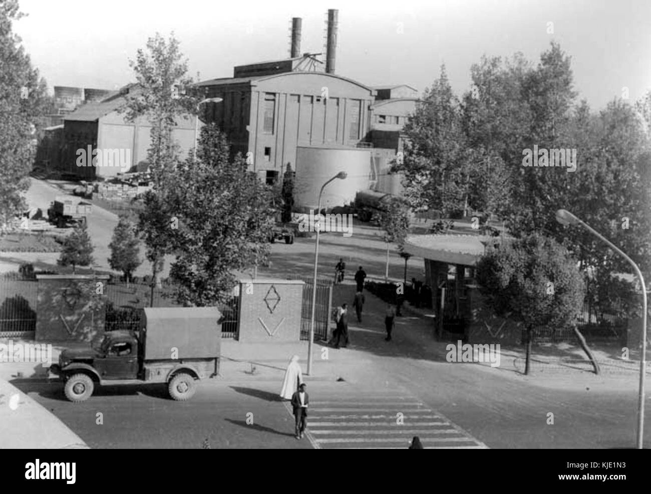 Jaleh Sq Power Plant Téhéran 1960 Banque D'Images