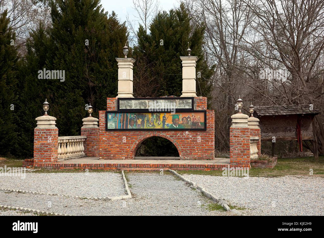 Civil rights memorial de Edmund Pettus Bridge 05932v Banque D'Images